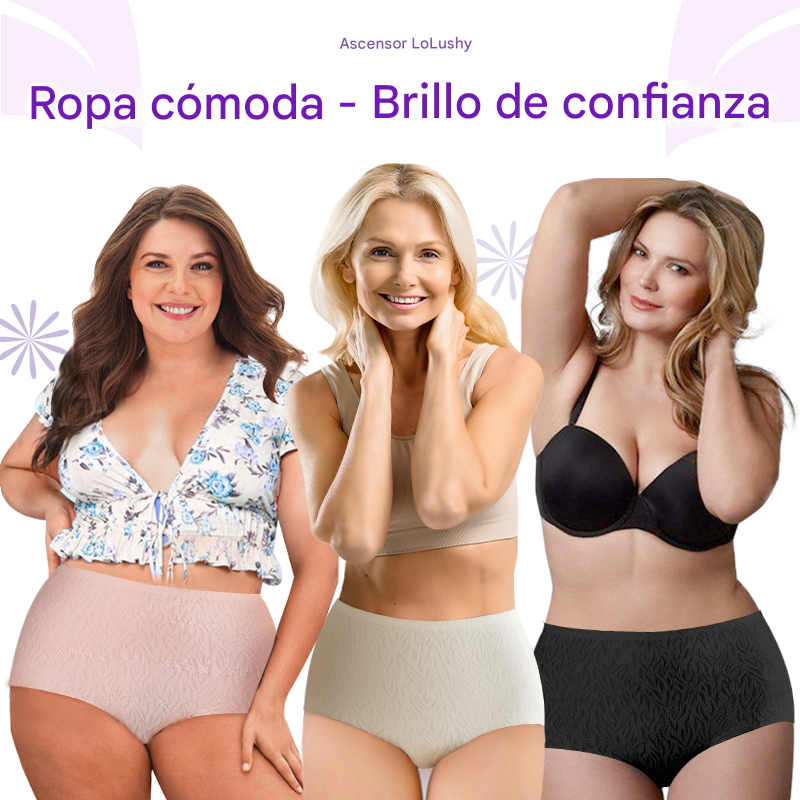 LushyLift - Pantys moldeadores de control de abdomen y levantamiento de cadera | Pack 3 un