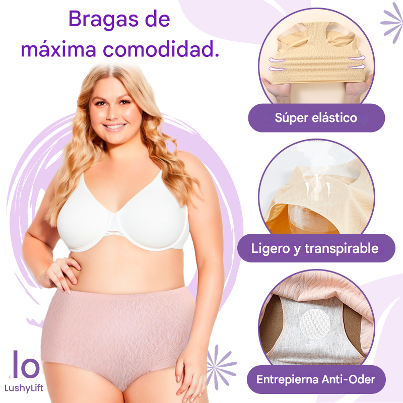 LushyLift - Pantys moldeadores de control de abdomen y levantamiento de cadera | Pack 3 un