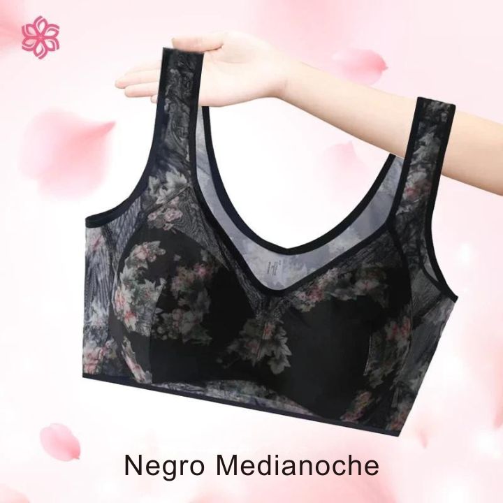 ElleBloom - Efecto Moldeador / Sujetador cómodo de encaje sin broches