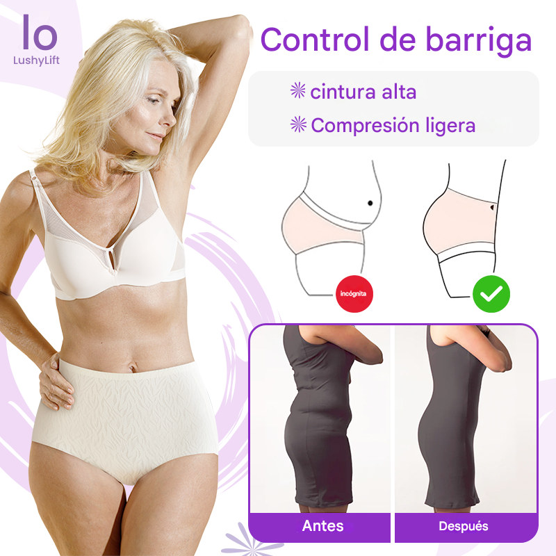 LushyLift - Pantys moldeadores de control de abdomen y levantamiento de cadera | Pack 3 un