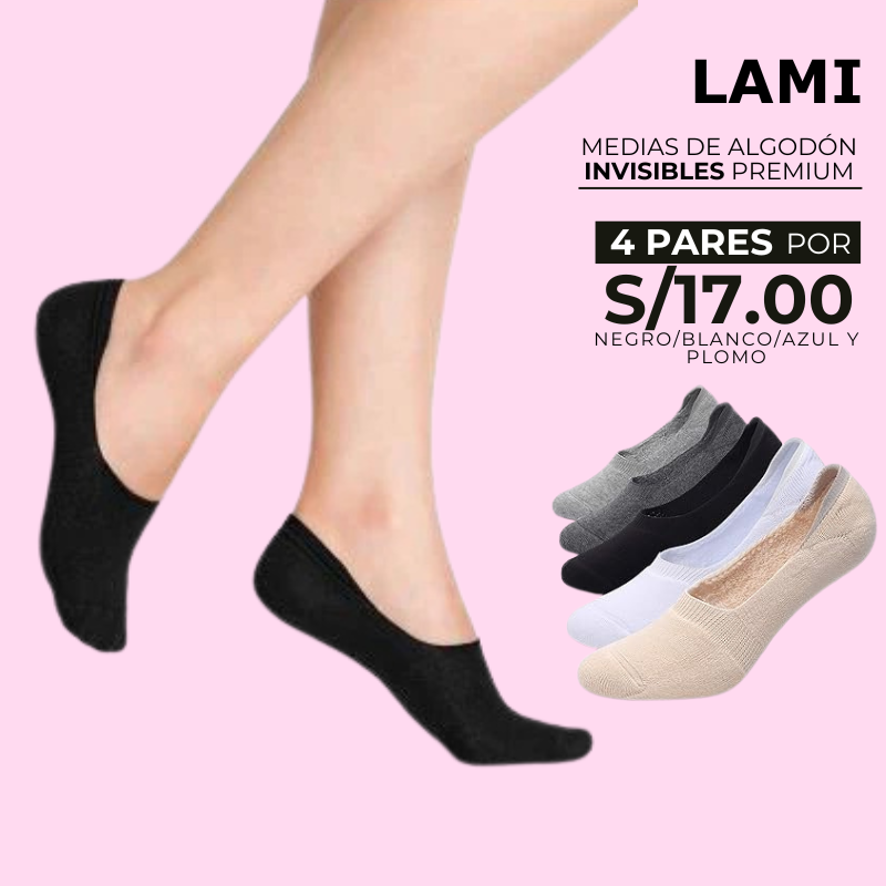 Medias Invisibles para Mujer (4 Pares)