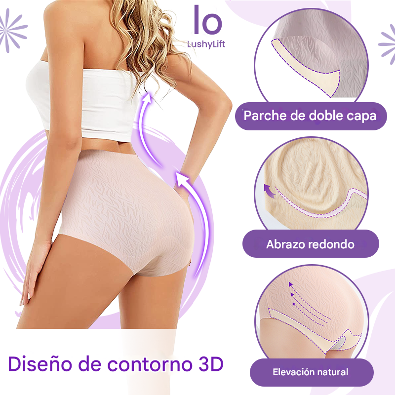 LushyLift - Pantys moldeadores de control de abdomen y levantamiento de cadera | Pack 3 un