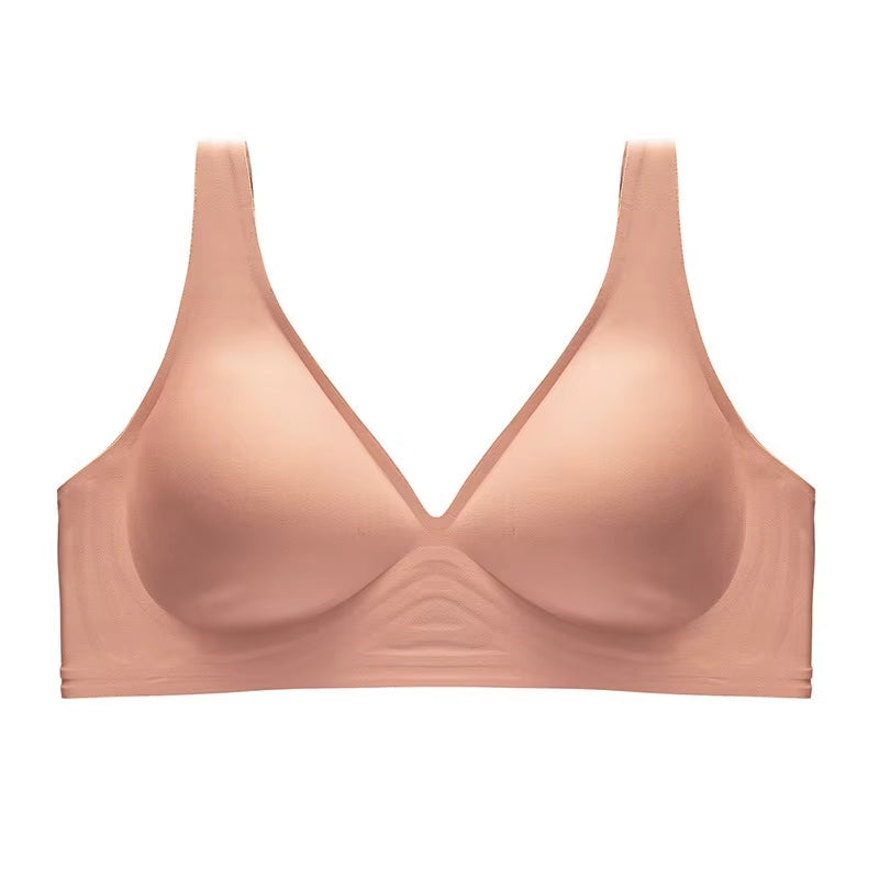 Jelly - Sujetador Push-Up sin costuras con escote en V profundo