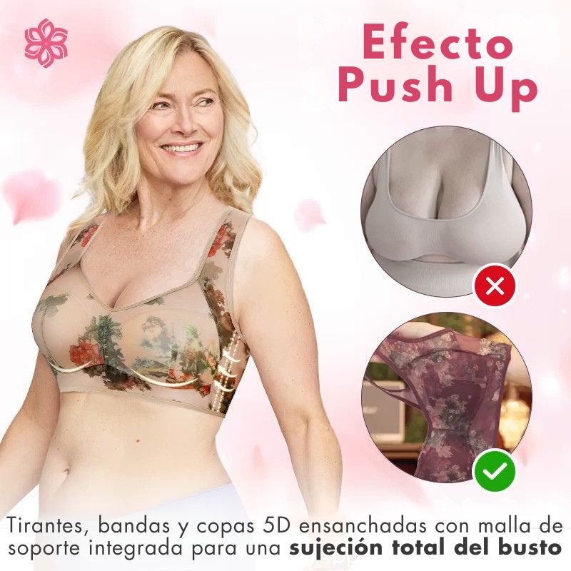 ElleBloom - Efecto Moldeador / Sujetador cómodo de encaje sin broches