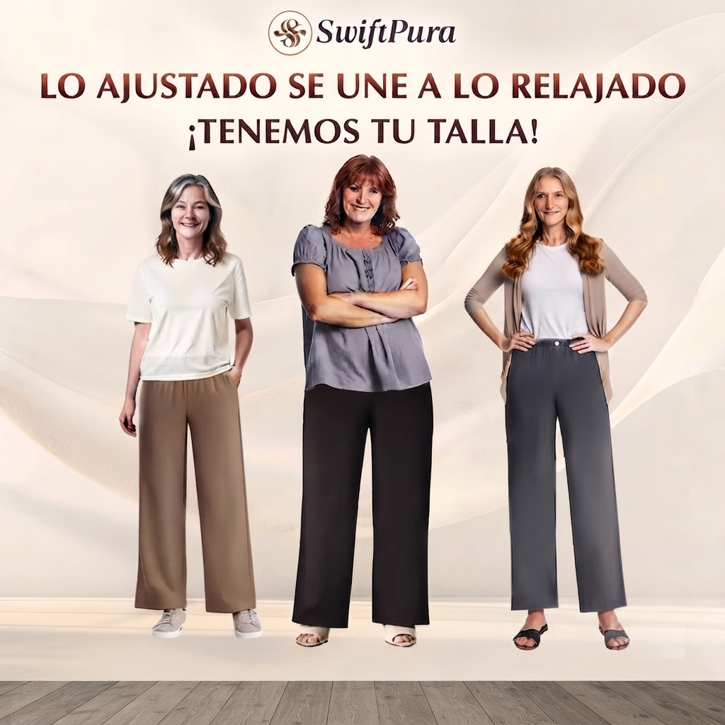 SwiftPura - Pantalones de talle alto ultrasuaves con caída fluida
