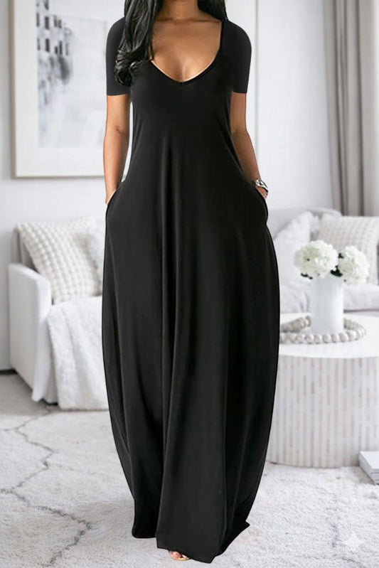 Lounge Dress - Vestido Largo con Cuello en U