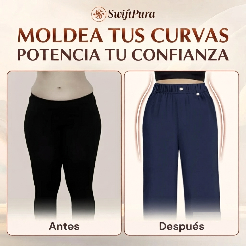 SwiftPura - Pantalones de talle alto ultrasuaves con caída fluida
