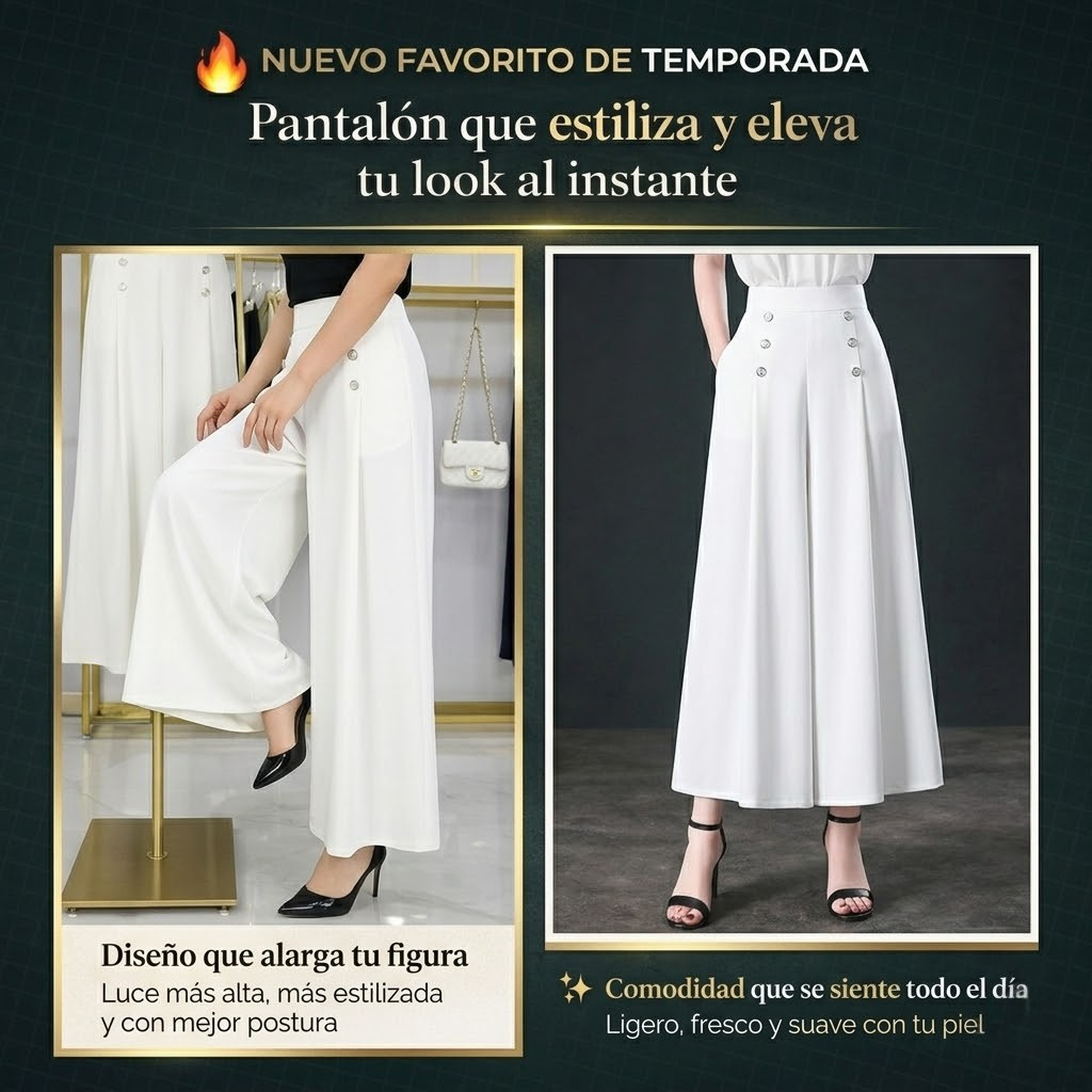 Pantalones Palazzo de pierna ancha frescos y cómodos
