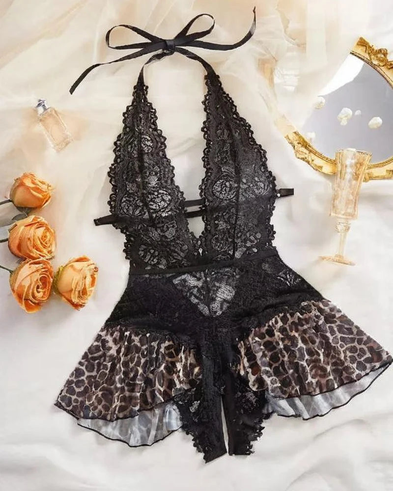 Velvet Night | Pijama sexy de encaje en color entero - Pack x 3 un